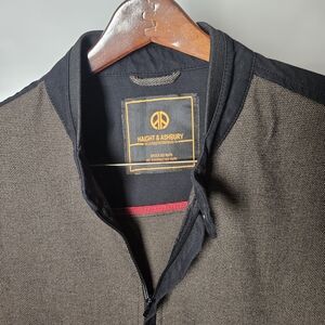 Mens M Haight Ashbury Colourblock Spring Brown & Black Jacket Canadian EUC